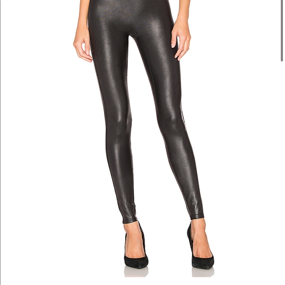 Spanx Liquid Leather Leggings Size XL